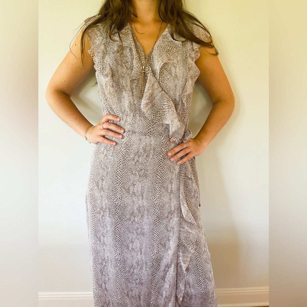 Banana Republic snake wrap maxi dress size 14 NWOT